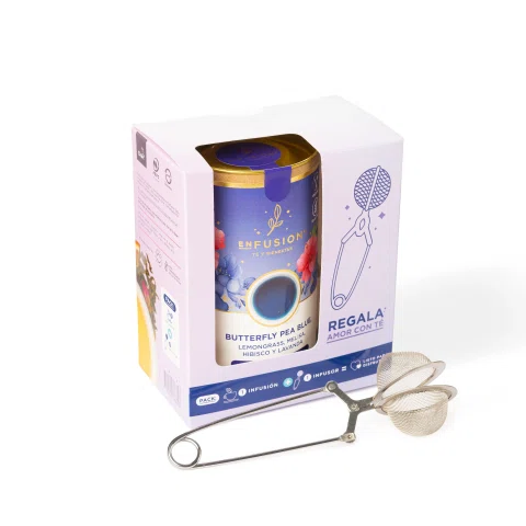 Pack de regalo de infusión con colador.